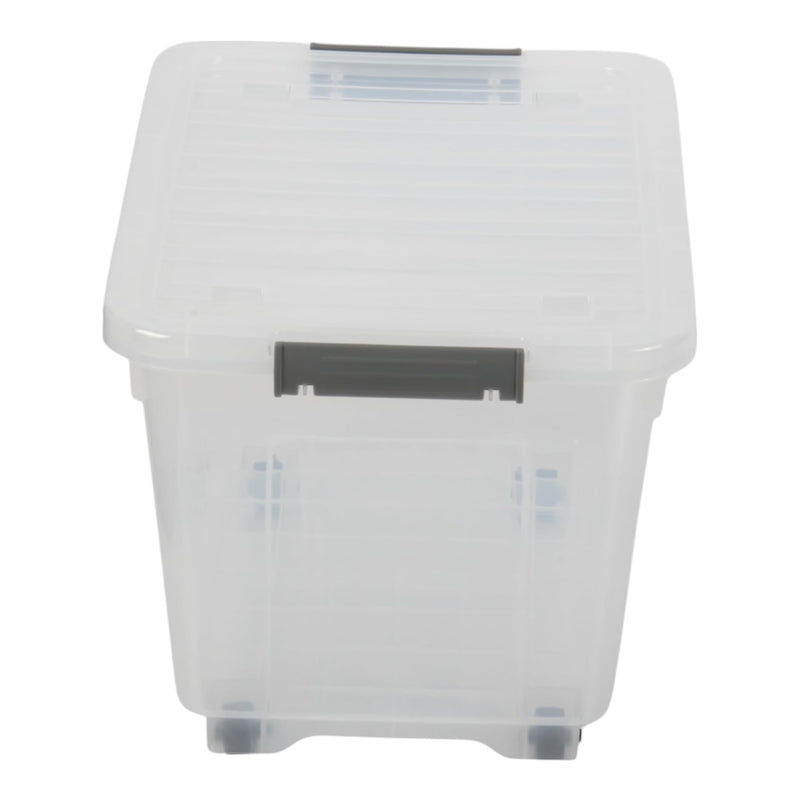 16L Storage Boxes with Wheels. Storage Containers. Stackable & Nestable Design.