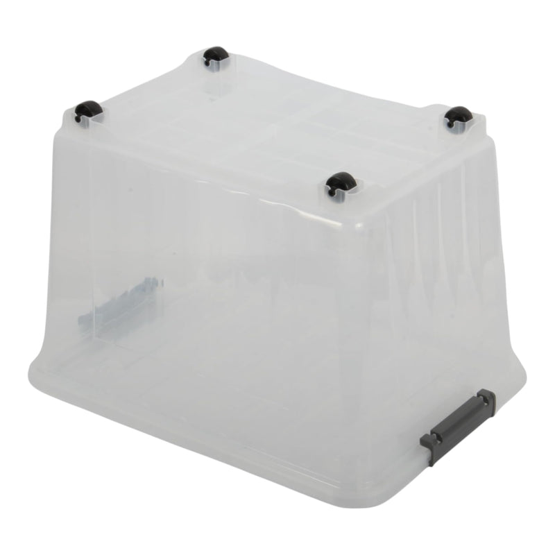 27L Storage Boxes with Wheels. Storage Containers. Stackable & Nestable Design.