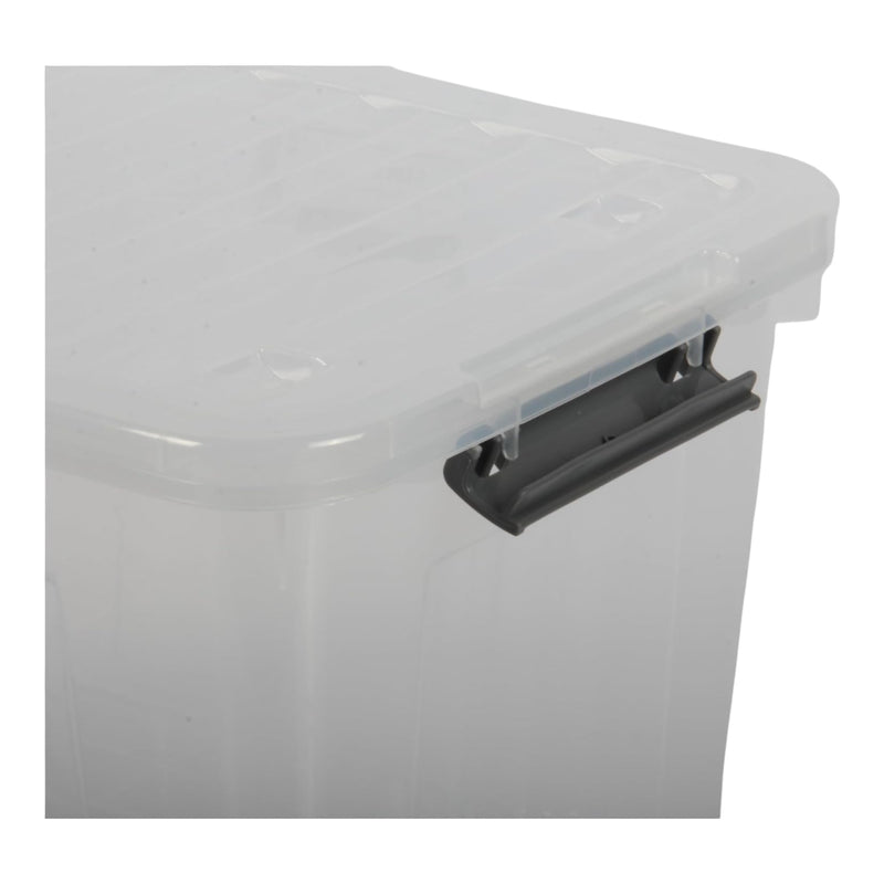27L Storage Boxes with Wheels. Storage Containers. Stackable & Nestable Design.