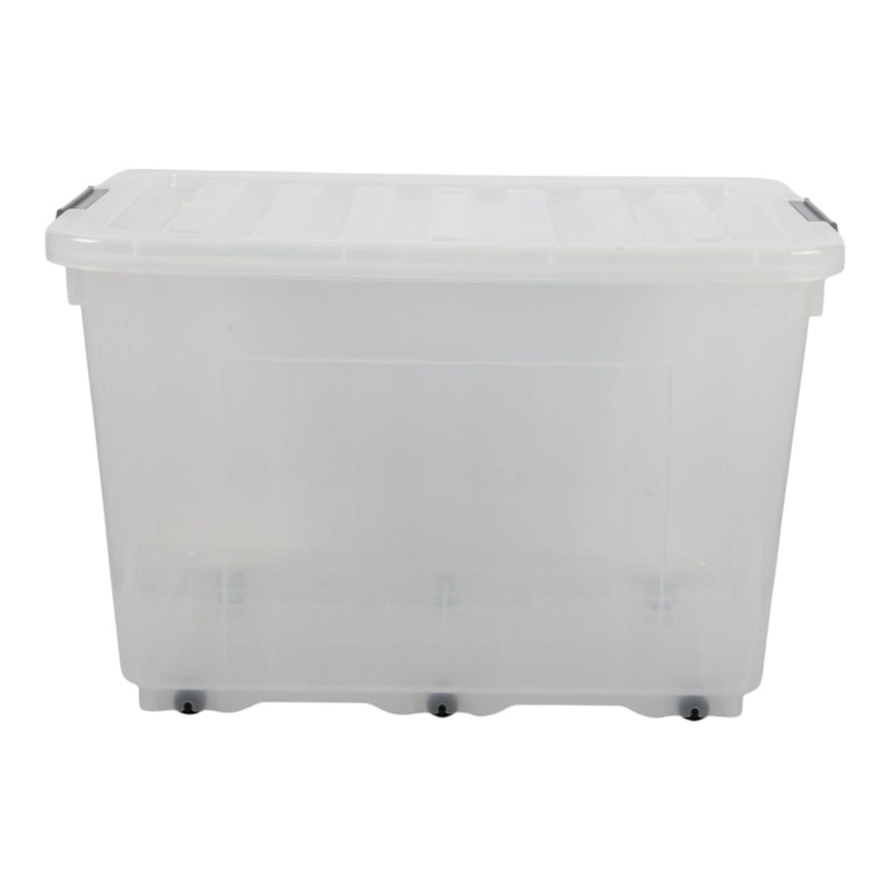 72L Storage Boxes with Wheels. Storage Containers. Stackable & Nestable Design.
