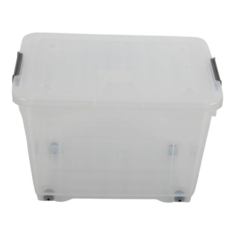 27L Storage Boxes with Wheels. Storage Containers. Stackable & Nestable Design.