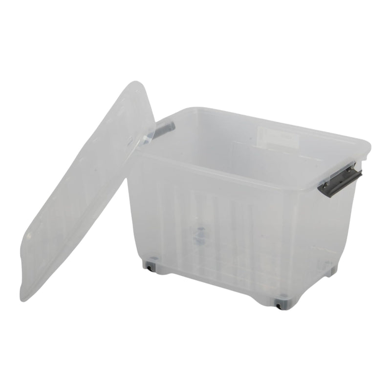 16L Storage Boxes with Wheels. Storage Containers. Stackable & Nestable Design.