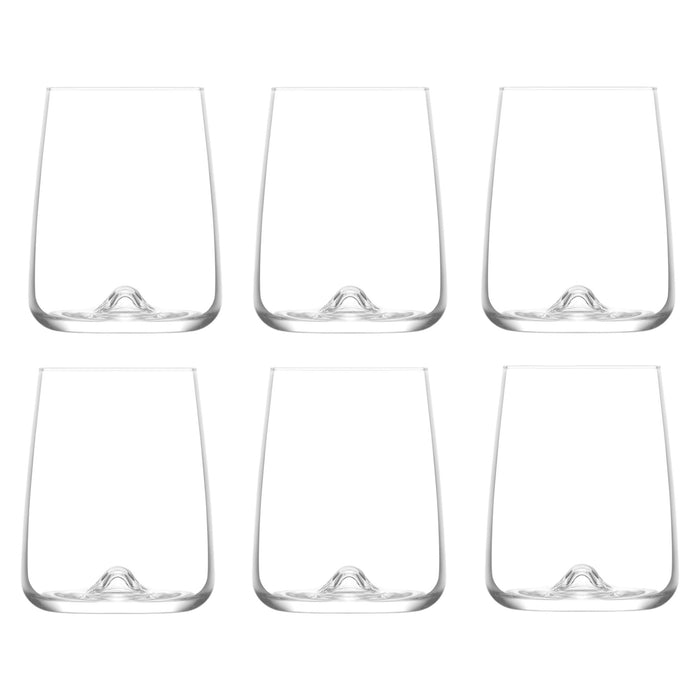 Glasshop 6-Pack Tumbler Glasses. 590ml Stemless Wine Glass Set. Gin&Tonic Glass.