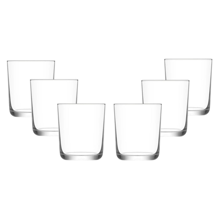 Glasshop 6pcs Tumbler Glasses. 360ml Stemless Glass for Water, Cocktail, Juice.