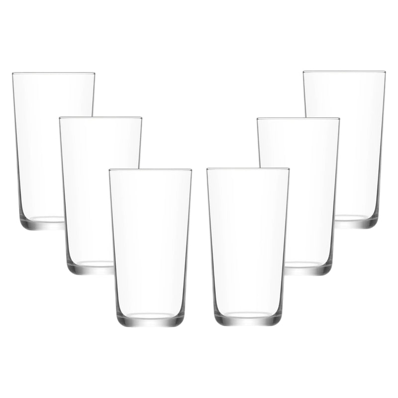 Glasshop 6pcs Highball Glasses Set. 490ml Tall Drinking Glasses for Cocktails.