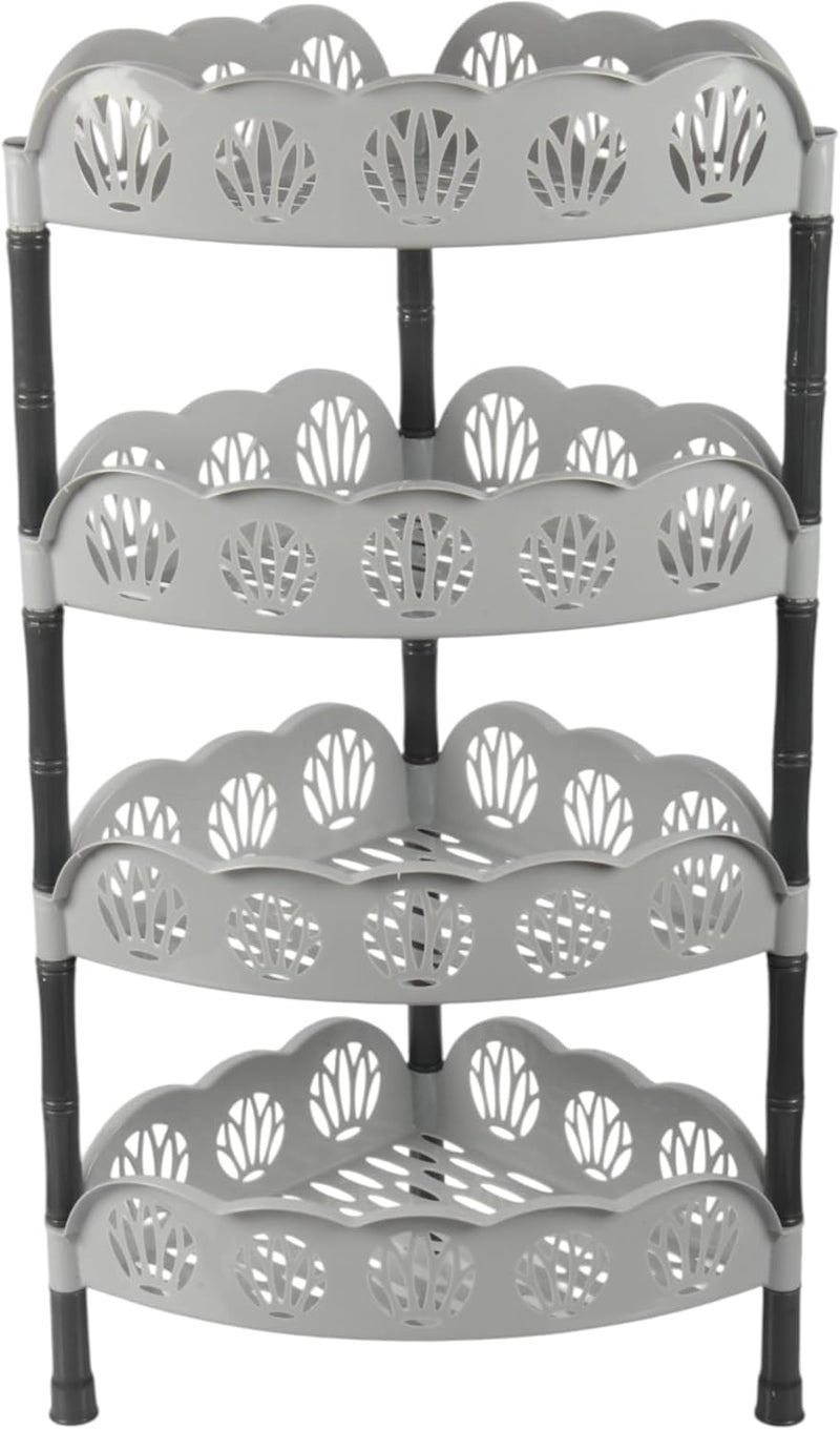 Jolie Max 4 Tier Corner Vegetable Rack. Free Standing Plastic Storage Rack.