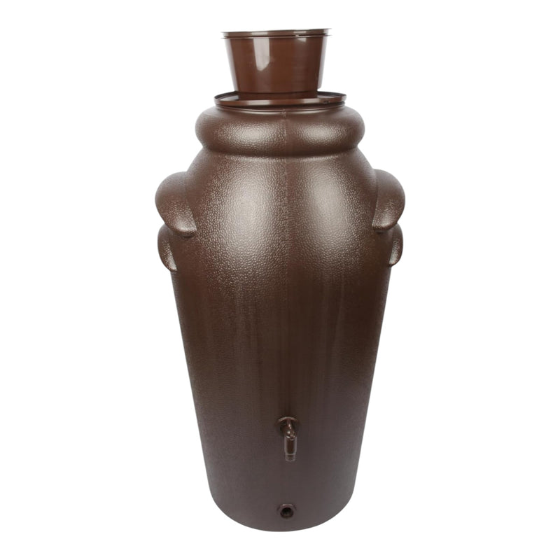 Jolie Max 200L Decorative Rain Water Butt. Amphora Style Water Collector with Tap & Flower Pot. Durable Garden Water Tank – 60 x 50 x 110 cm