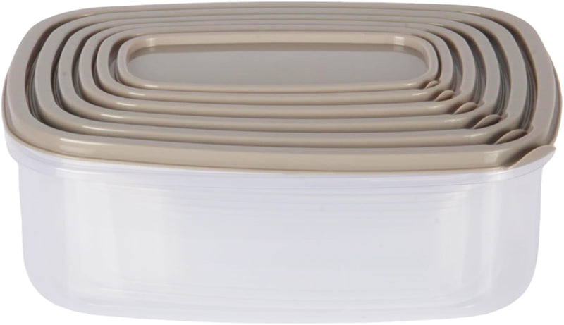 6pcs Food Storage Container Set with Lids. Rectangular Airtight Storage Box.