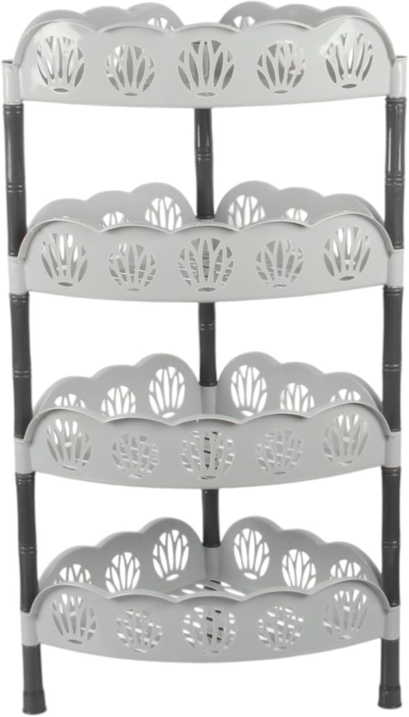 Jolie Max 4 Tier Corner Vegetable Rack. Free Standing Plastic Storage Rack.