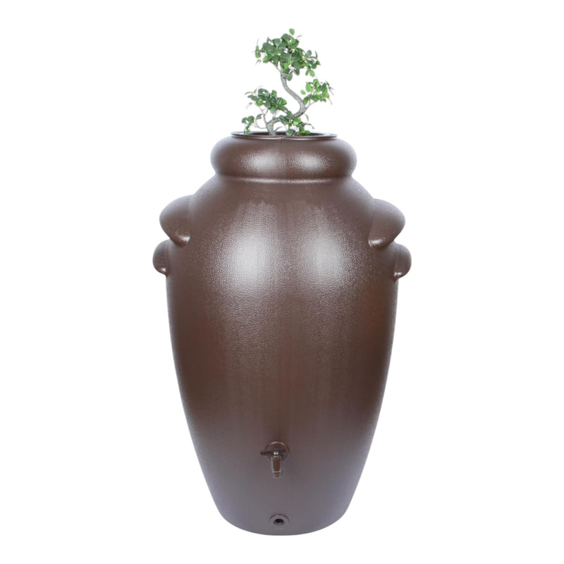 Jolie Max 350L Decorative Rain Water Butt. Amphora Style Water Collector with Tap & Flower Pot. Durable Garden Water Tank – 80 x 70 x 120 cm