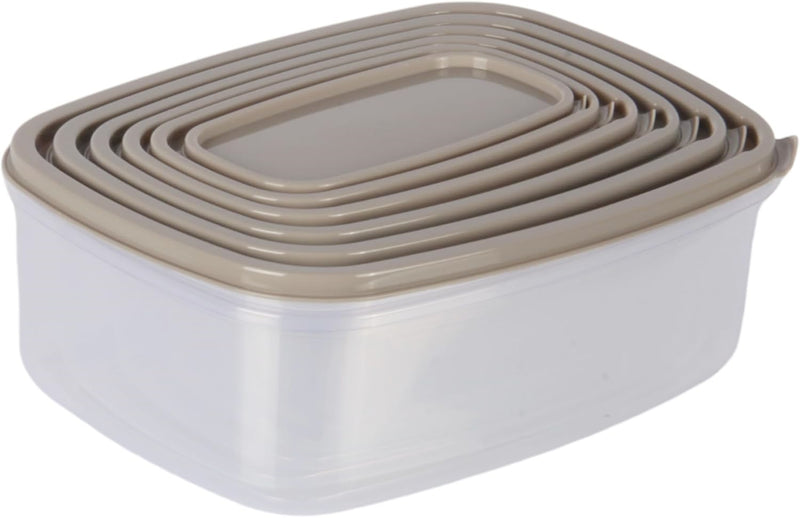 6pcs Food Storage Container Set with Lids. Rectangular Airtight Storage Box.