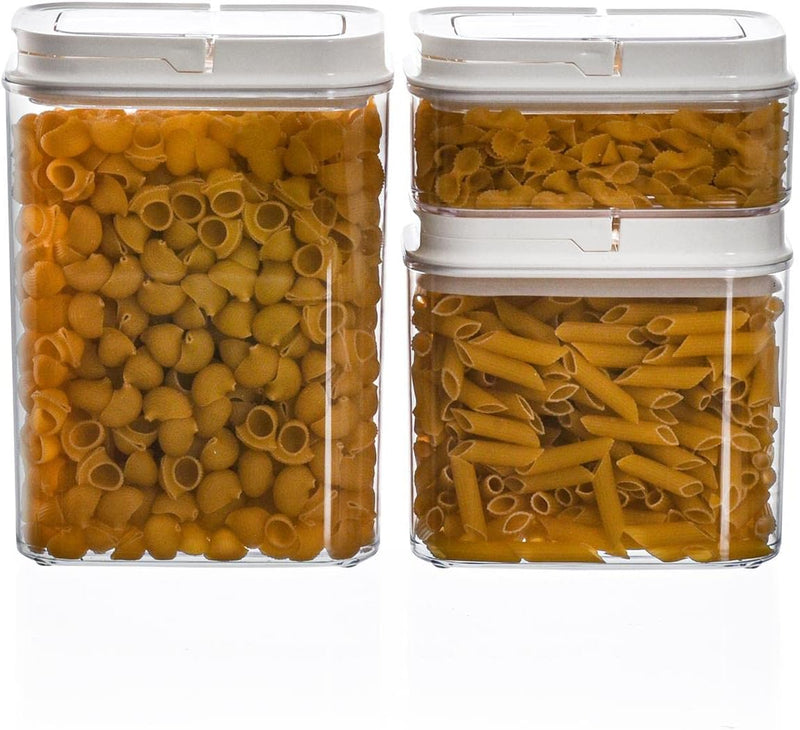 (Set of 3) Food Storage Containers Set. Airtgiht Lid. Rectangular Food Box.