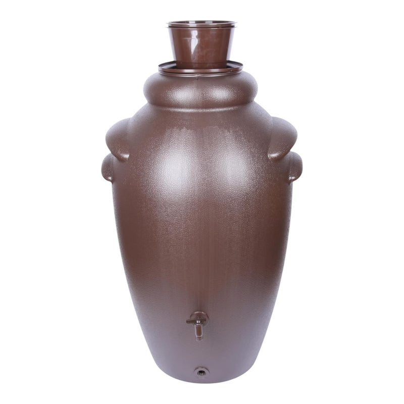 Jolie Max 350L Decorative Rain Water Butt. Amphora Style Water Collector with Tap & Flower Pot. Durable Garden Water Tank – 80 x 70 x 120 cm