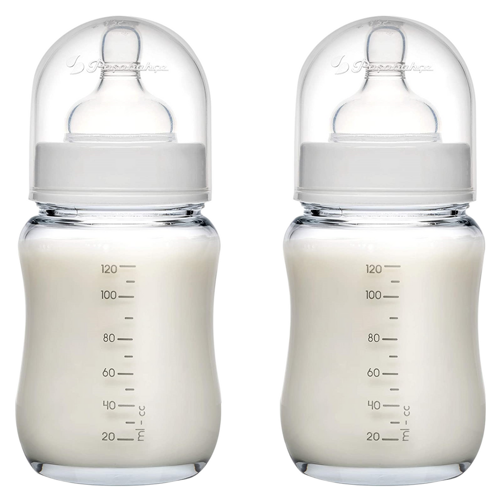 GentleFlow+ GLASS Baby Bottle with Gradual Slope Nipple SS (Super Slow) Flow