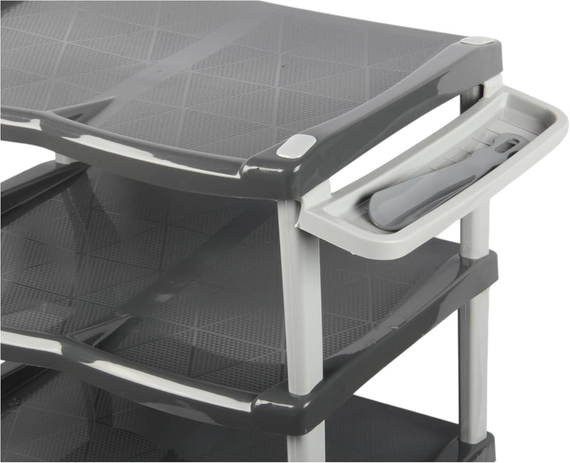 Jolie Max 4 Tier Shoe Rack. (up to 8 Pair) Shoe Storage Shelf with Shoehorn & Umbrella Holder.