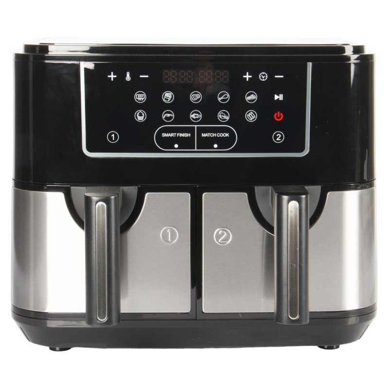Astro Electra Large 9L Double Air Fryer. 2x4.5L Dual Drawers. Match Cooking Function. 10-in-1. 2600W.