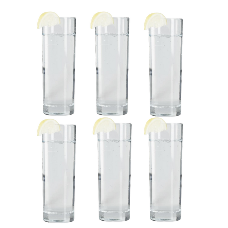 Elegant Highball Tall Drinking Glasses Set (315 ml) - Set of 6