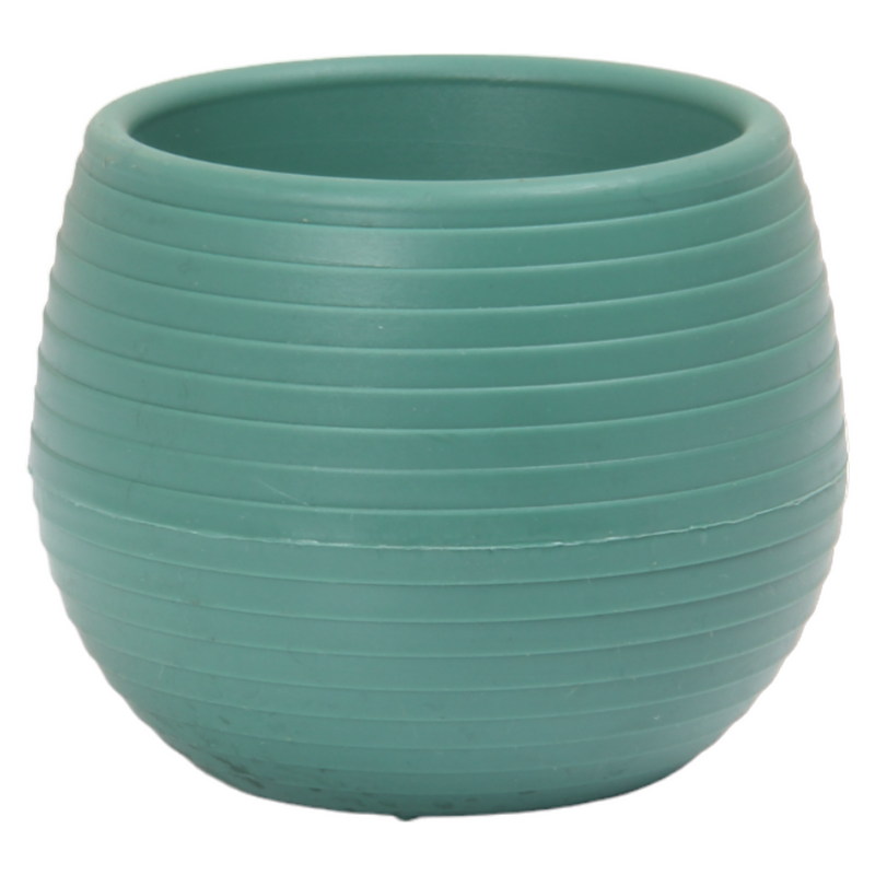 Mini Round Flower Pot. Succulent, Cactus Flower Planter. Desktop Pot. (Green)