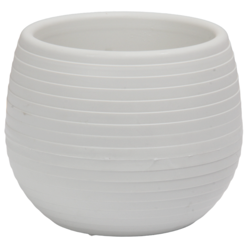 Mini Round Flower Pot. Succulent, Cactus Flower Planter. Desktop Pot. (White)