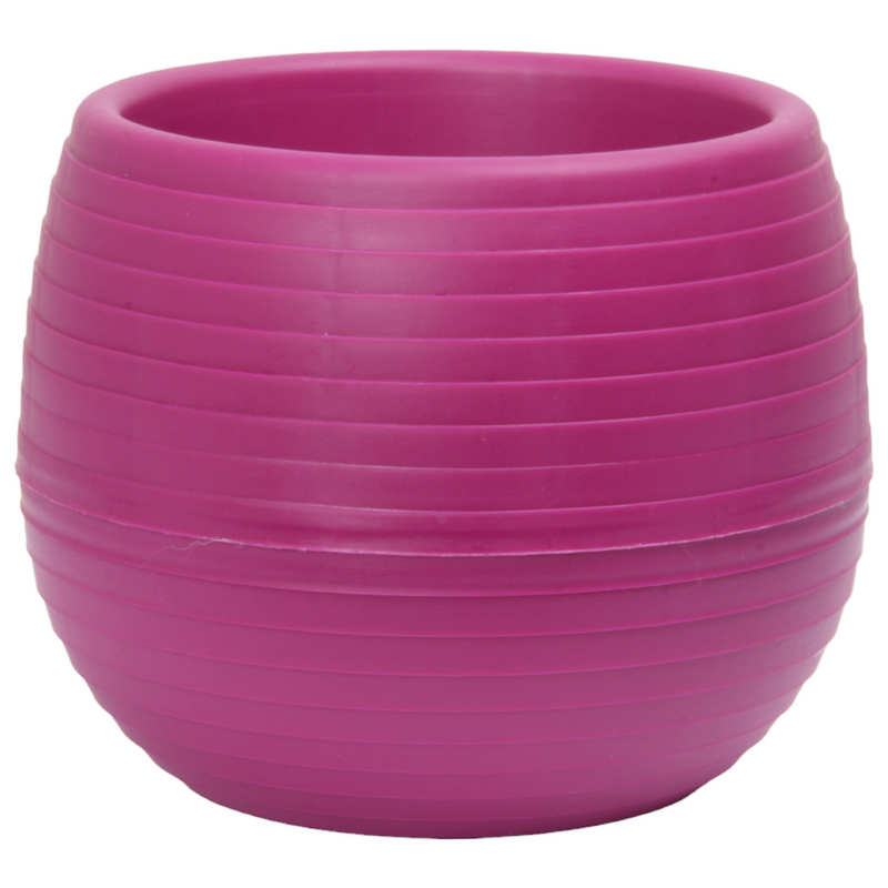 Mini Round Flower Pot. Succulent, Cactus Flower Planter. Desktop Pot. (Fuchsia)