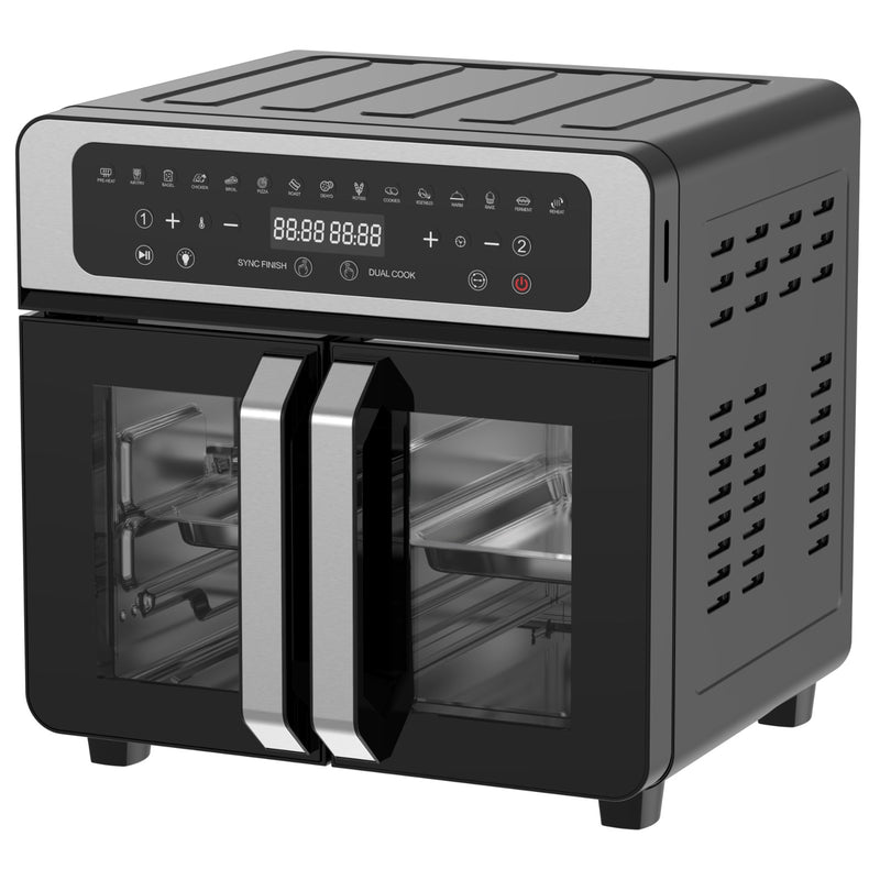ASTRO ELECTRA 23L Dual Zone Air Fryer Oven – 2400W, 15 Cooking Functions, 13 Accessories, Touch Screen Control.