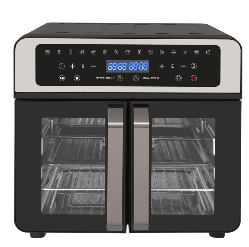 ASTRO ELECTRA 23L Dual Zone Air Fryer Oven – 2400W, 15 Cooking Functions, 13 Accessories, Touch Screen Control.