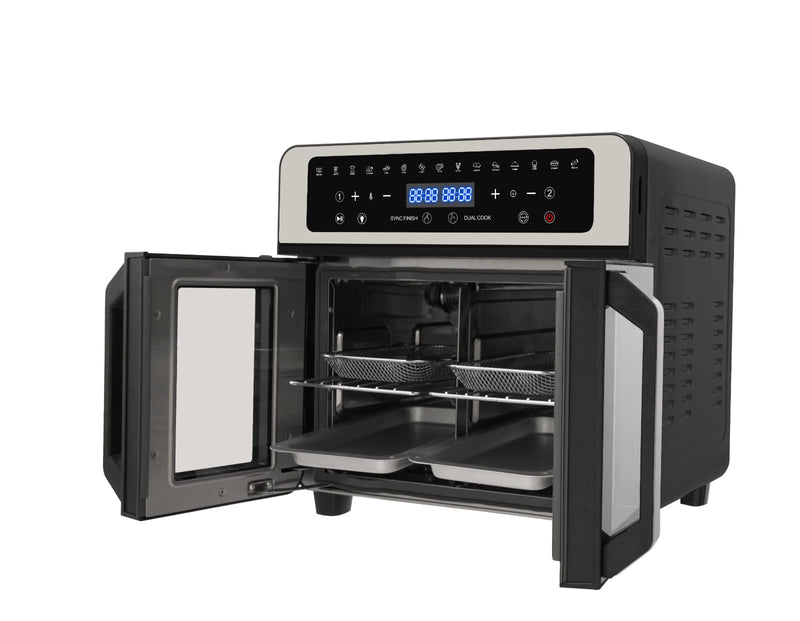 ASTRO ELECTRA 23L Dual Zone Air Fryer Oven – 2400W, 15 Cooking Functions, 13 Accessories, Touch Screen Control.