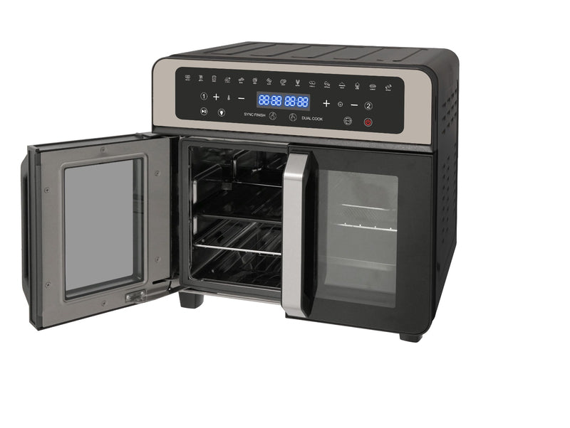 ASTRO ELECTRA 23L Dual Zone Air Fryer Oven – 2400W, 15 Cooking Functions, 13 Accessories, Touch Screen Control.