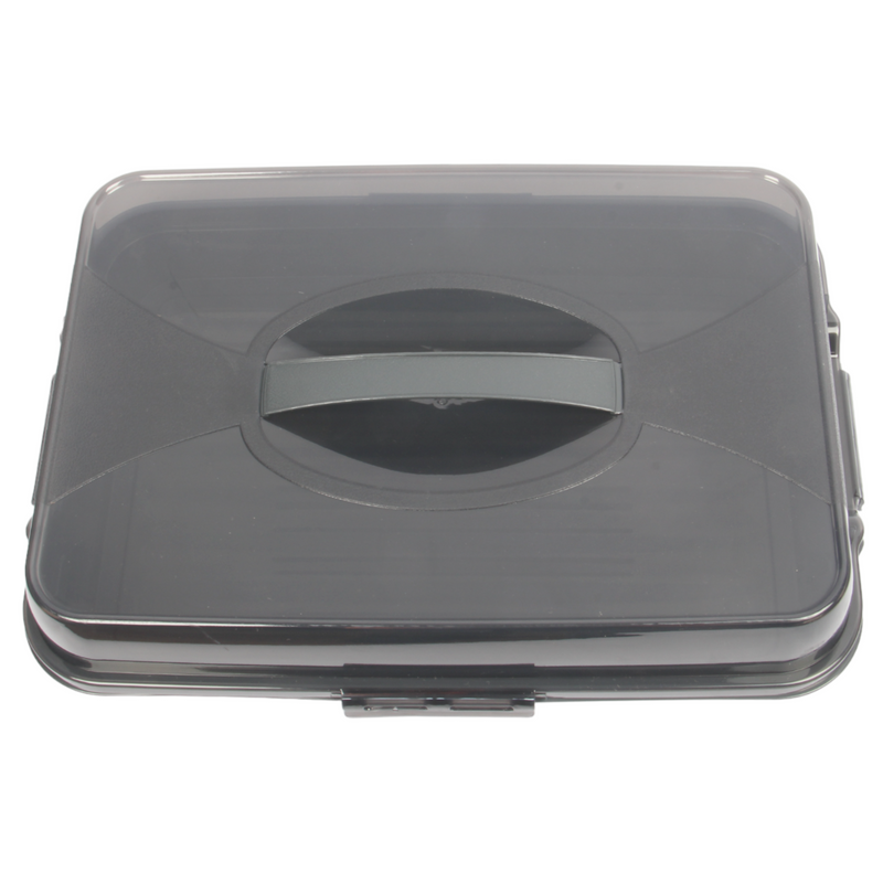 Rectangular Cake Carrier. Plastic Food Storage Box. (44.5x10.5x31cm)(Dark Antrasit)