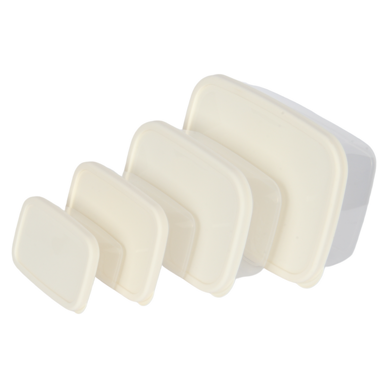 4pcs Food Storage Box Set with Airtight Lids. Lunch Boxes. Microwave Safe.