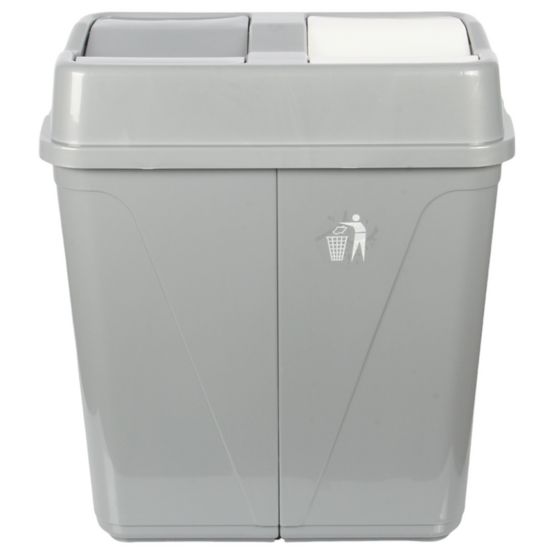 Dual Compartment Rubbish Waste Bin - 100L