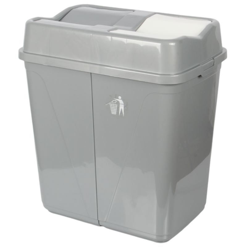Dual Compartment Rubbish Waste Bin - 100L