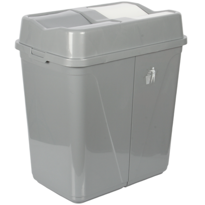 Dual Compartment Rubbish Waste Bin - 100L