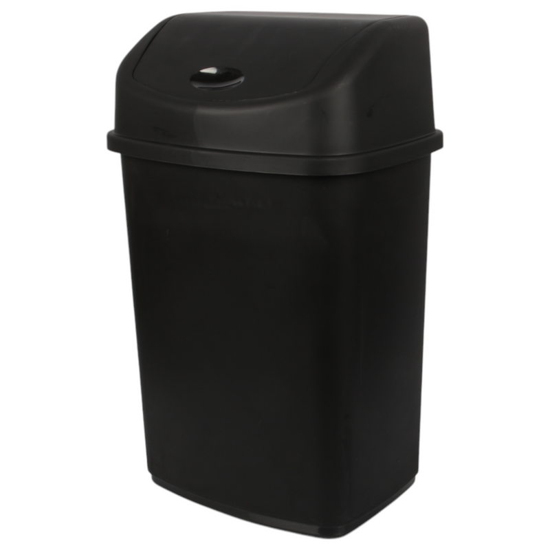 35L Large Swing Top Kitchen Bin. Plastic Dustbin with Flip Top Lid.