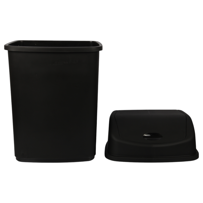 35L Large Swing Top Kitchen Bin. Plastic Dustbin with Flip Top Lid.