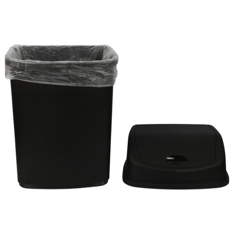 35L Large Swing Top Kitchen Bin. Plastic Dustbin with Flip Top Lid.