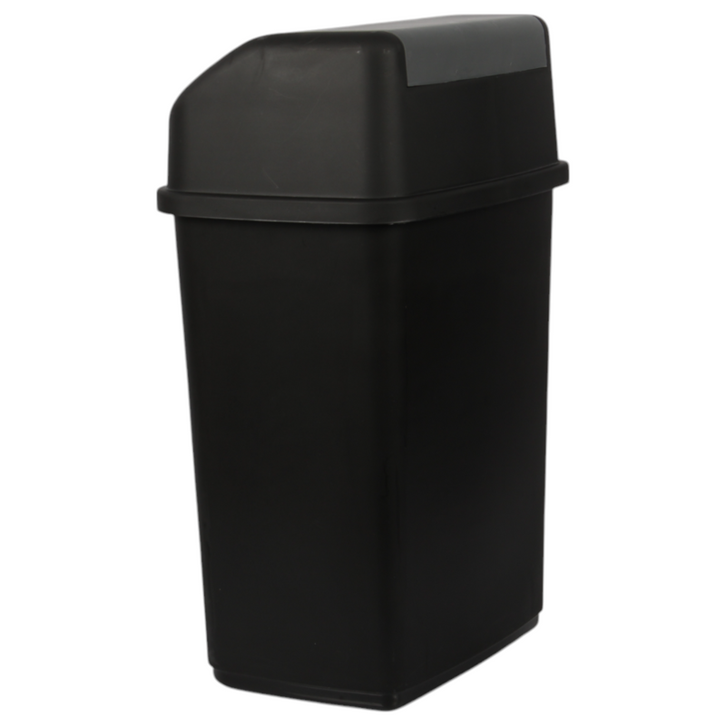 35L Large Swing Top Kitchen Bin. Plastic Dustbin with Flip Top Lid.