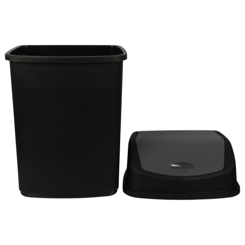 35L Large Swing Top Kitchen Bin. Plastic Dustbin with Flip Top Lid.