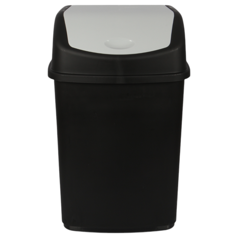 35L Large Swing Top Kitchen Bin. Plastic Dustbin with Flip Top Lid.
