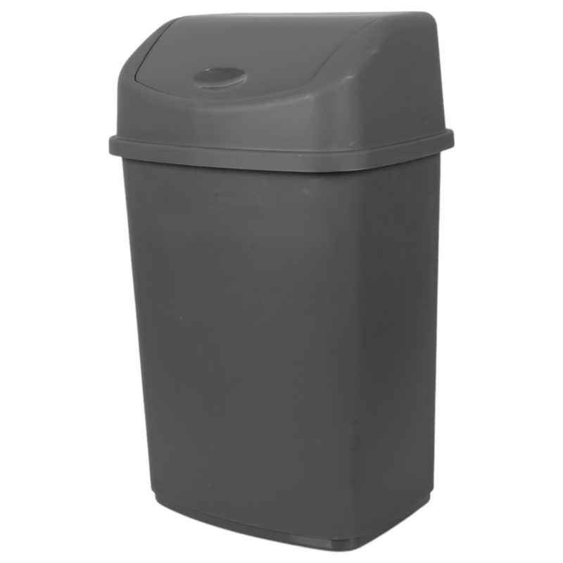 35L Large Swing Top Kitchen Bin. Plastic Dustbin with Flip Top Lid.