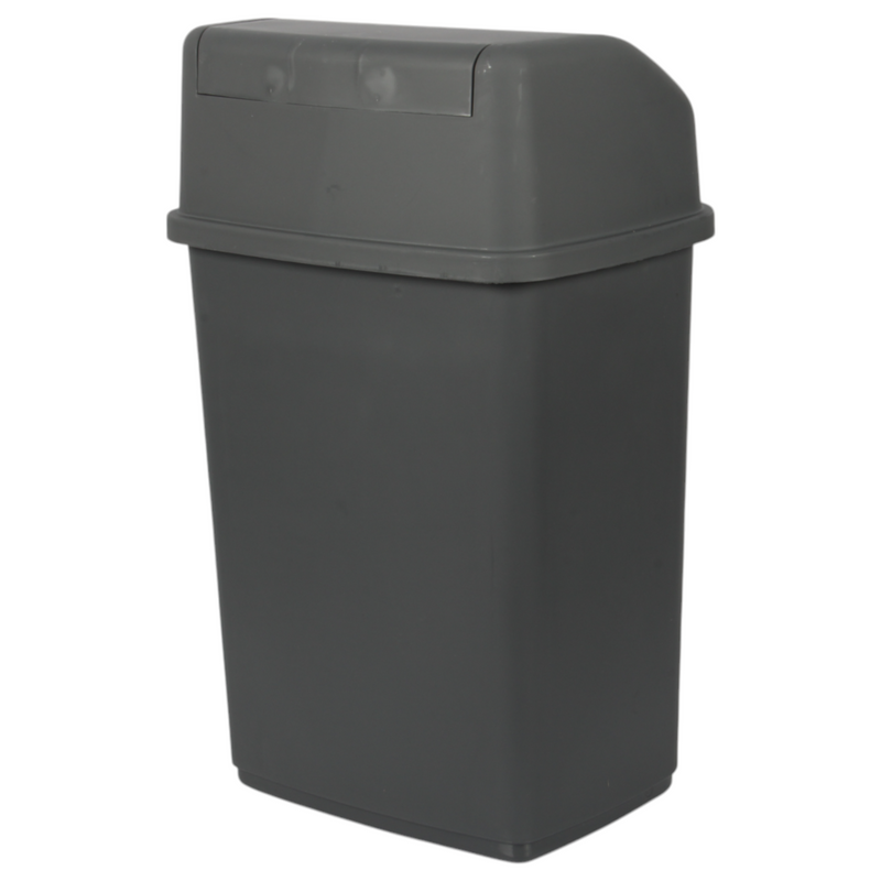 35L Large Swing Top Kitchen Bin. Plastic Dustbin with Flip Top Lid.