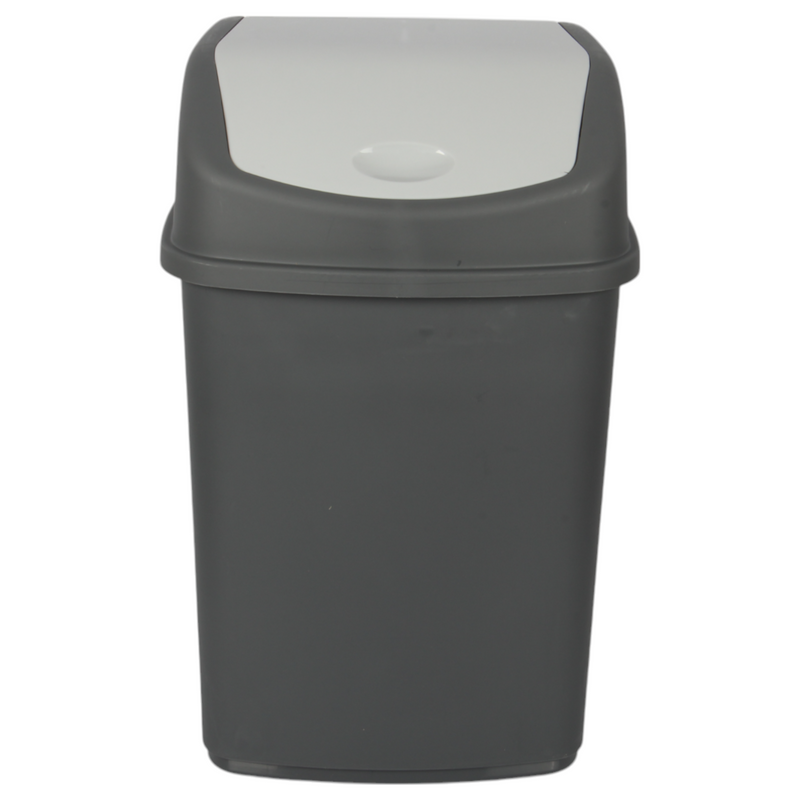 35L Large Swing Top Kitchen Bin. Plastic Dustbin with Flip Top Lid.