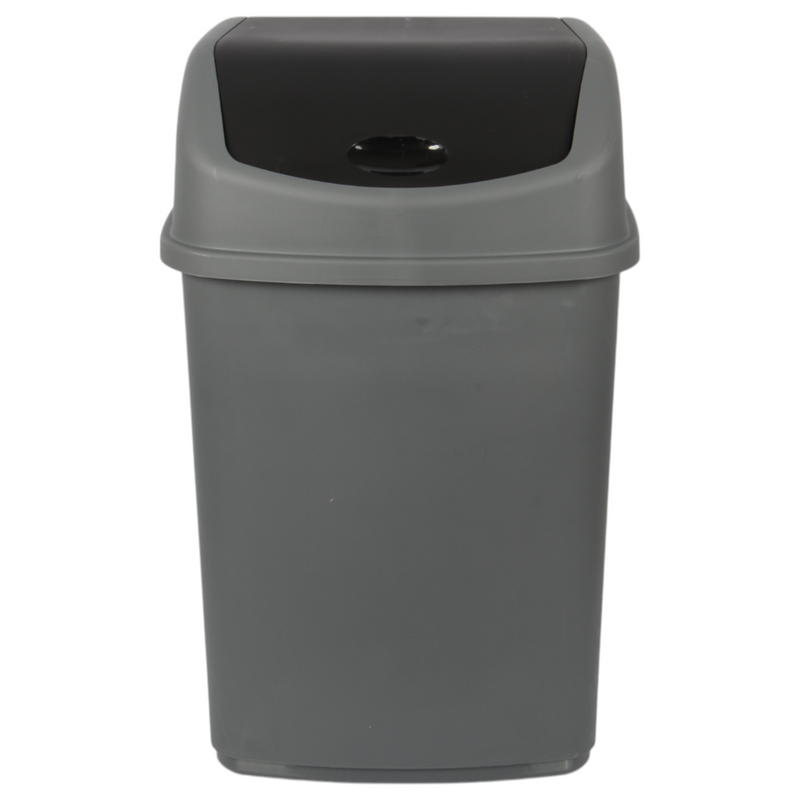 35L Large Swing Top Kitchen Bin. Plastic Dustbin with Flip Top Lid.