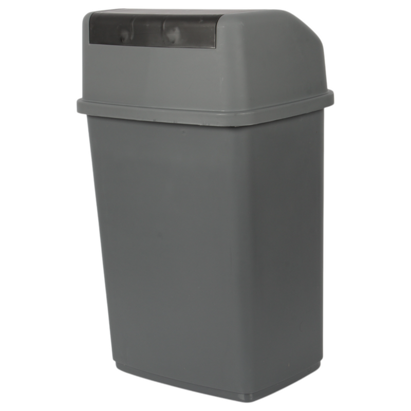 35L Large Swing Top Kitchen Bin. Plastic Dustbin with Flip Top Lid.