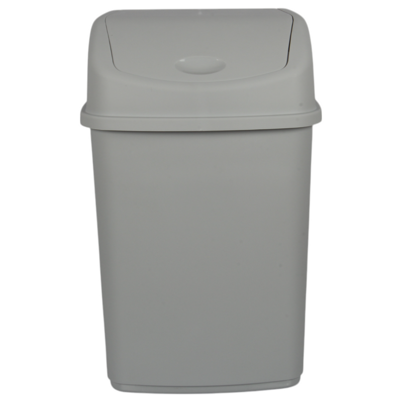 35L Large Swing Top Kitchen Bin. Plastic Dustbin with Flip Top Lid.