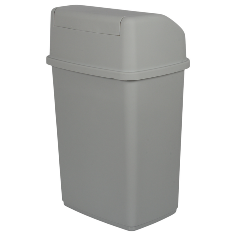 35L Large Swing Top Kitchen Bin. Plastic Dustbin with Flip Top Lid.