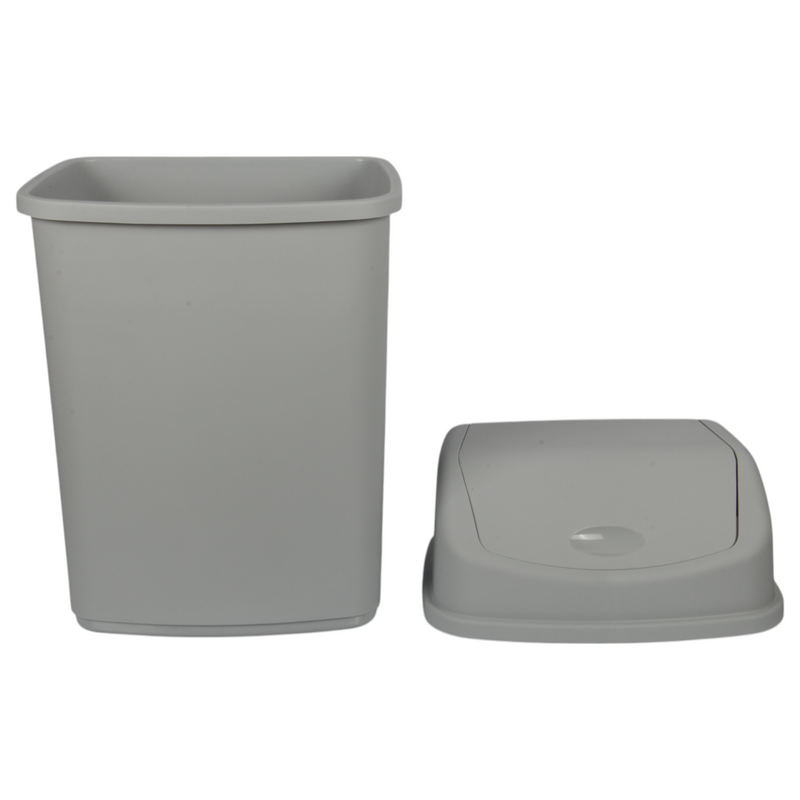35L Large Swing Top Kitchen Bin. Plastic Dustbin with Flip Top Lid.