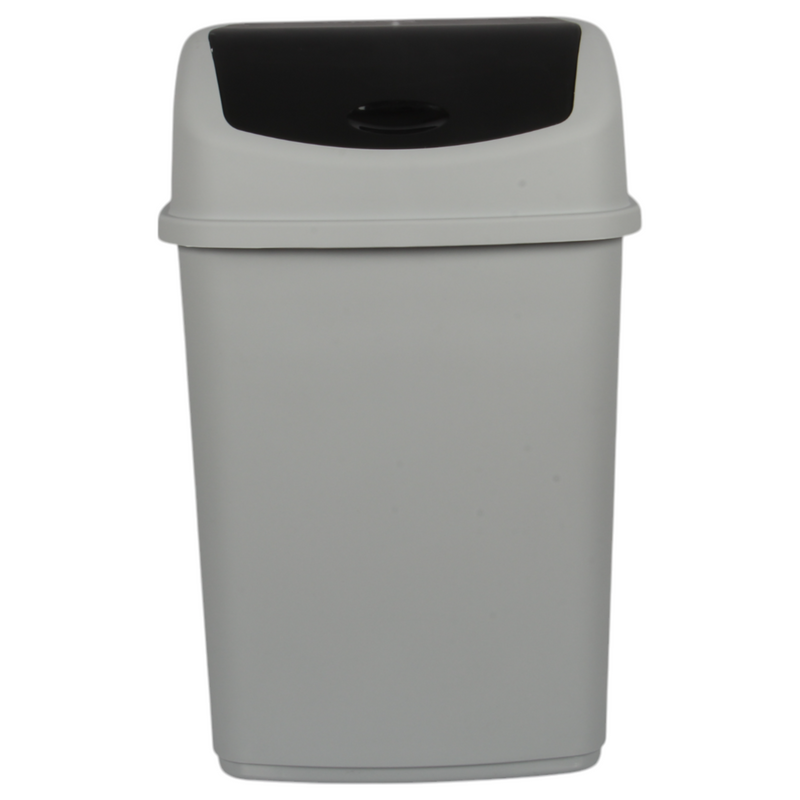 35L Large Swing Top Kitchen Bin. Plastic Dustbin with Flip Top Lid.
