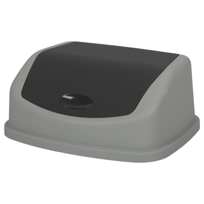 35L Large Swing Top Kitchen Bin. Plastic Dustbin with Flip Top Lid.