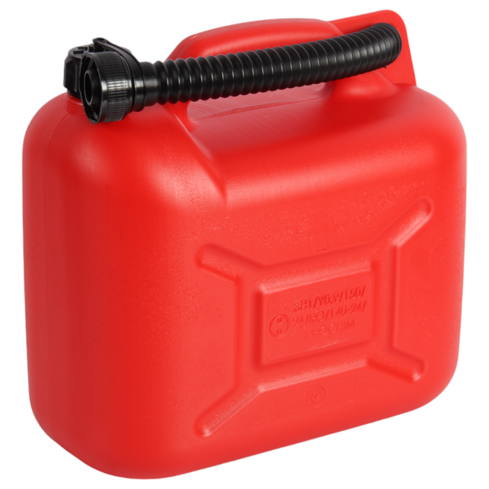 Jolie Max 10L Plastic Fuel Tank Can – Durable Jerry Can for Petrol, Diesel, and Oil Storage with Handle & Flexible Pouring Spout, UN Certified (UN 3H1/Y0.9/150)